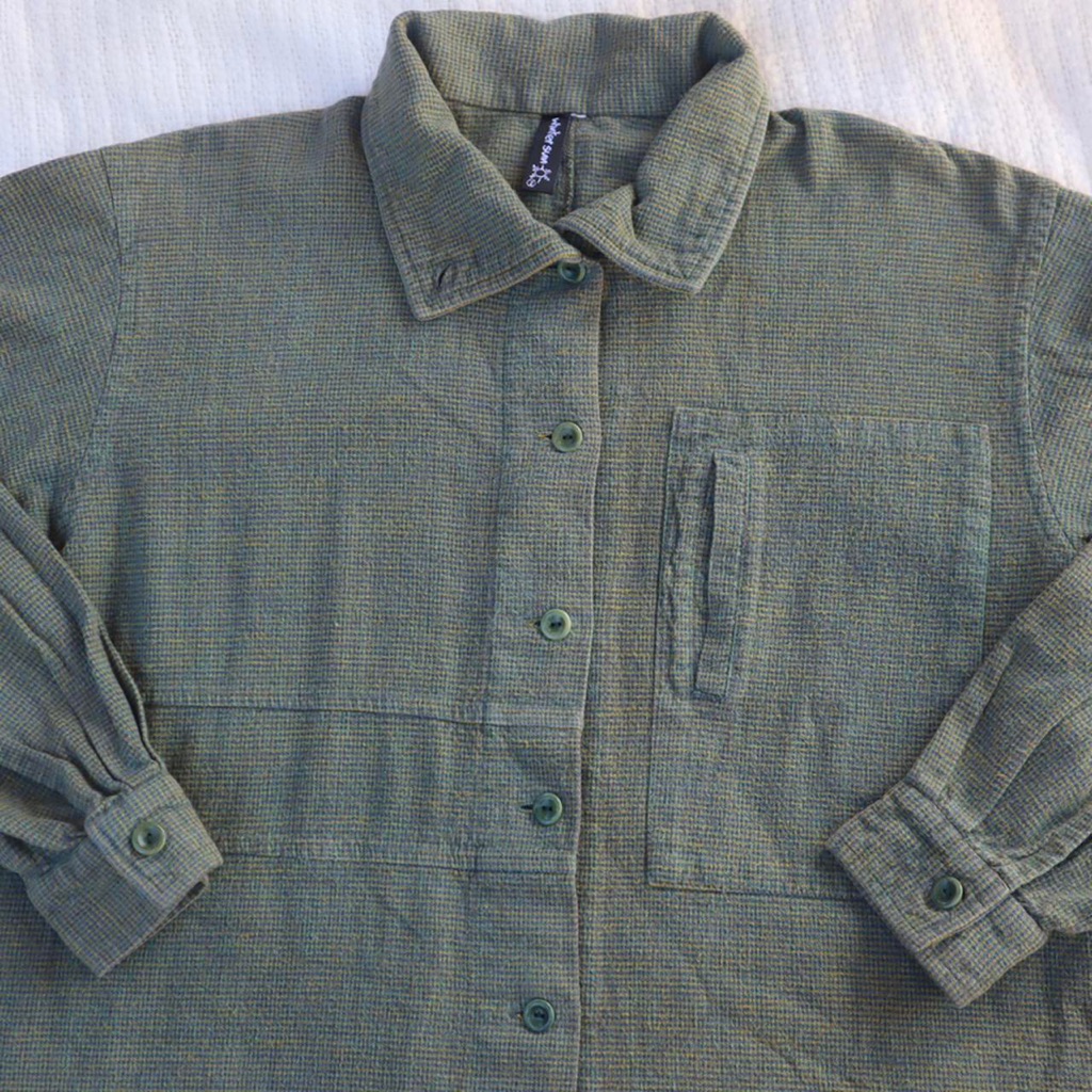 Green Button Up Long Sleeve